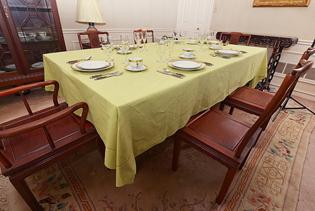 Festive Tablecloth. Celery Green color. Size:70x100"